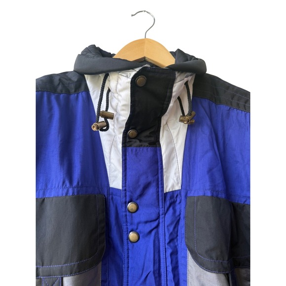 VTG OSSI Skiwear 90s Y2K One Piece Ski Suit Size L Colorblock Retro Insulated - Picture 6 of 12